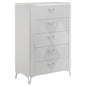 Cassia 5-drawer Bedroom Chest of Drawers White High Gloss