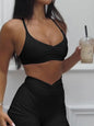 Ruched Sports Bra and High-Waisted Shorts Active Set