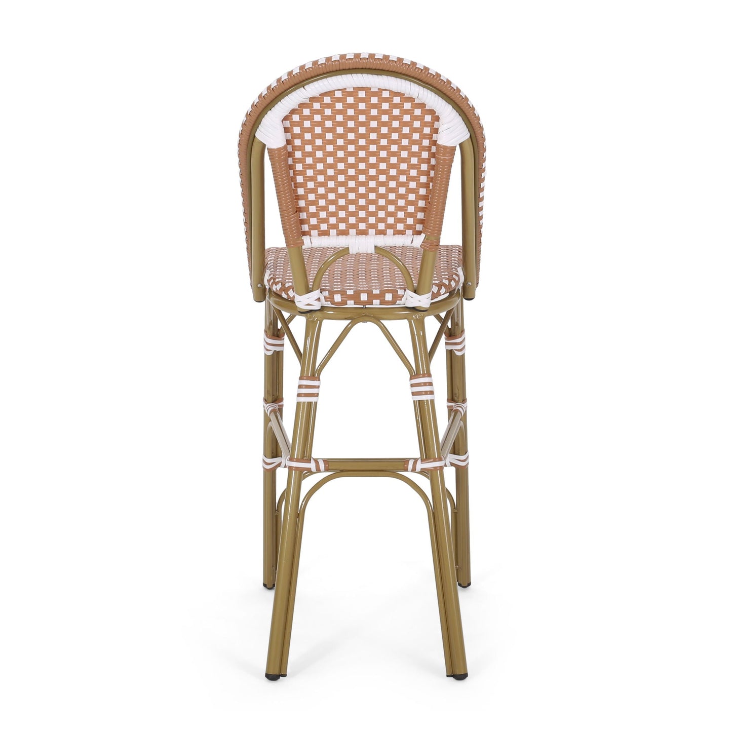 Outdoor PE Rattan French Barstool Set