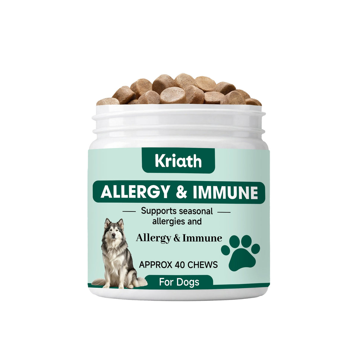Kriath Dog Care Chewable Tablets With Mild Ingredients For Daily Care And Nutritional Balance For Your Dog's Body