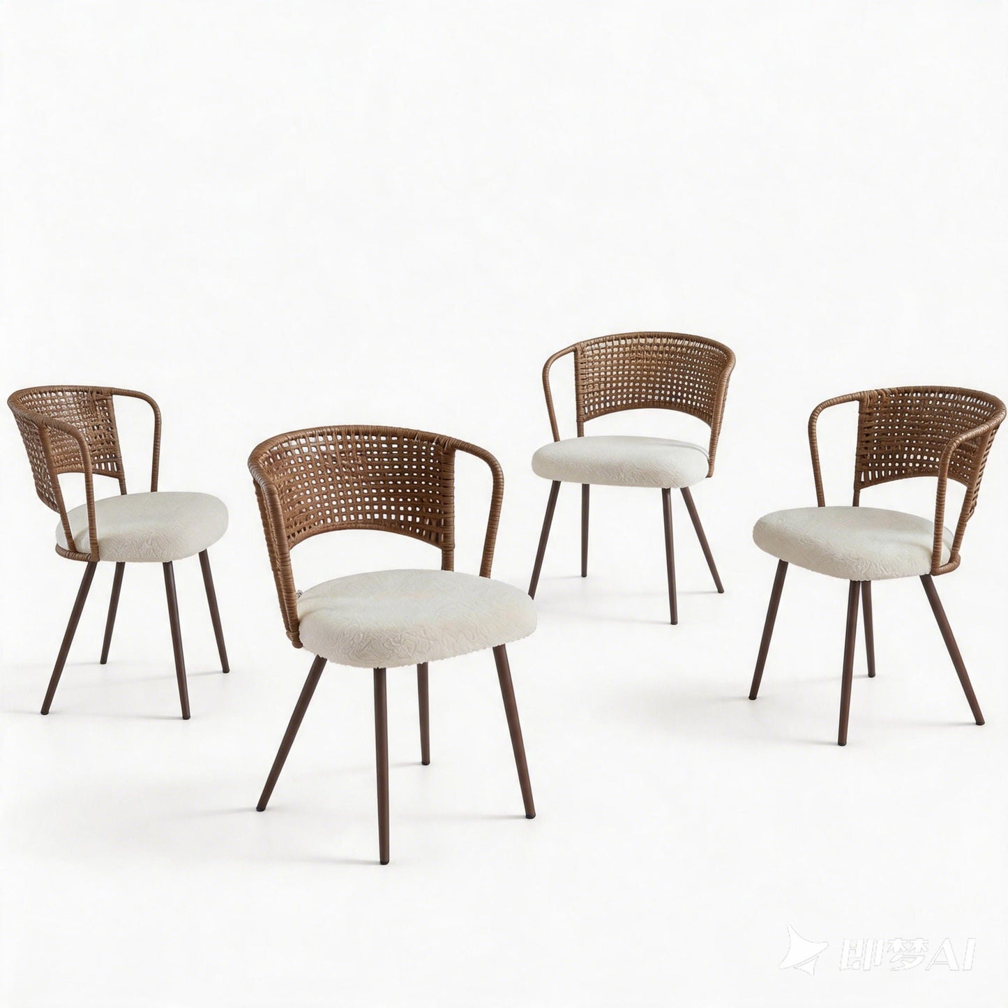 Farmhouse Style Wicker Dining Chair