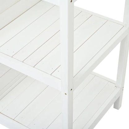Topmax 66" Large Outdoor Farmhouse Wooden Potting Bench Table