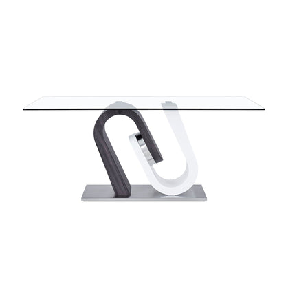 Anne - Dining Table - White / Gray