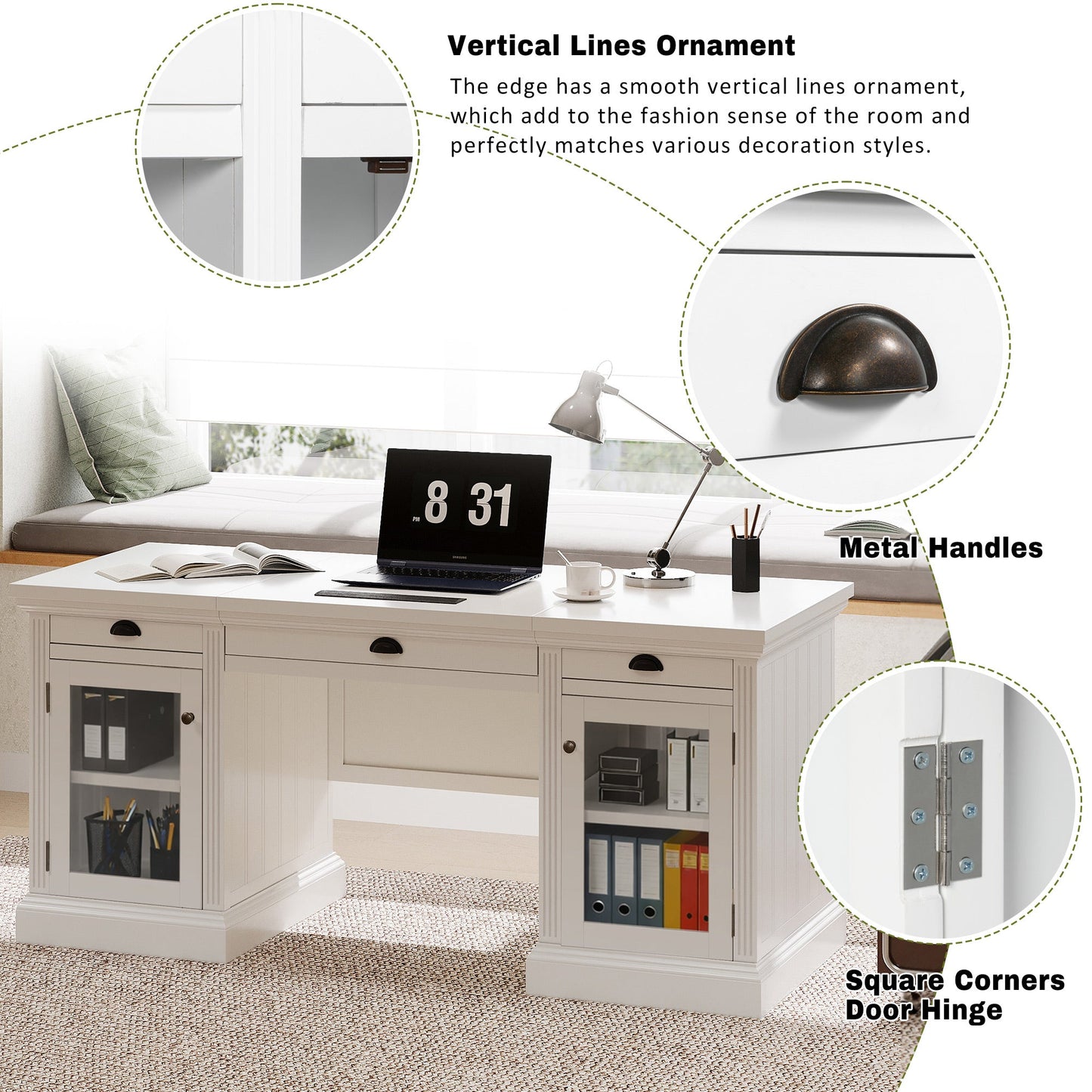 67" Modern Executive Desk