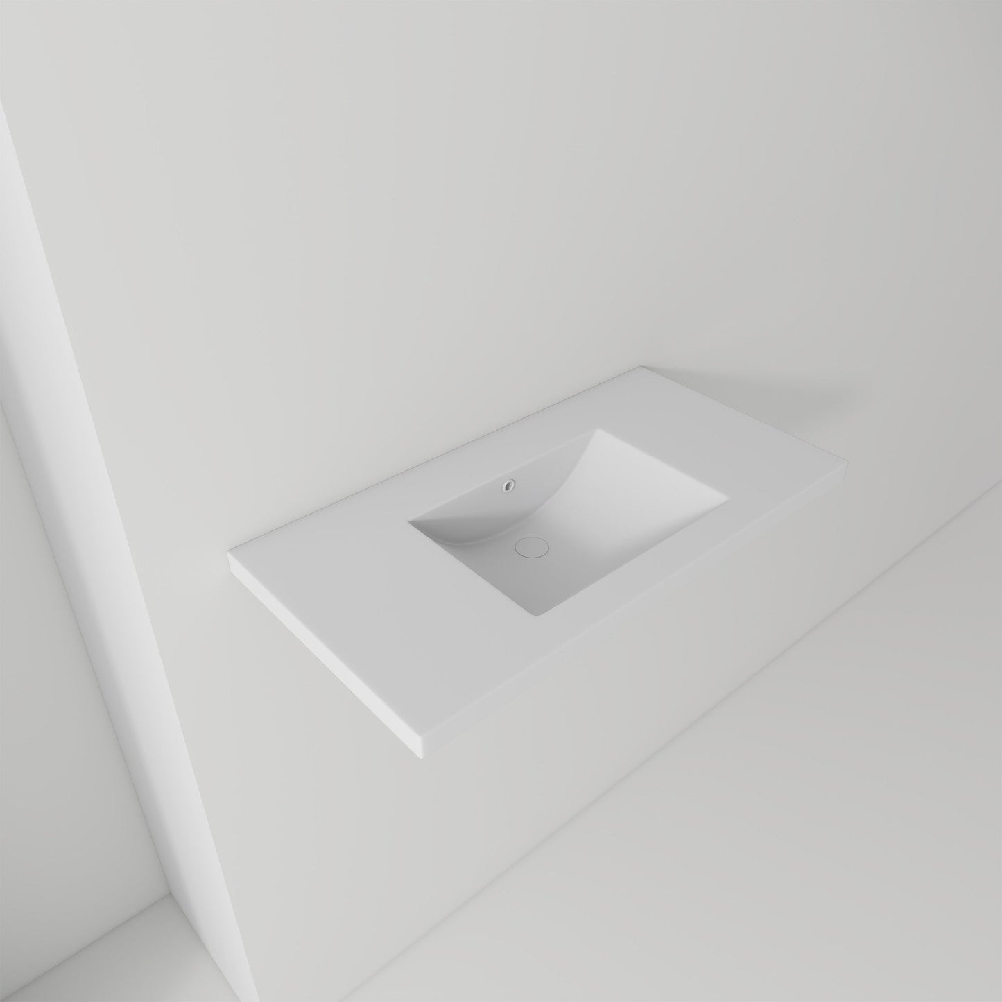 36" Ceramic Basin Sink, 0.8" Ultra-Thin Profile