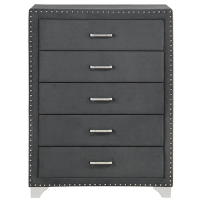 Melody 5-drawer Bedroom Chest Grey