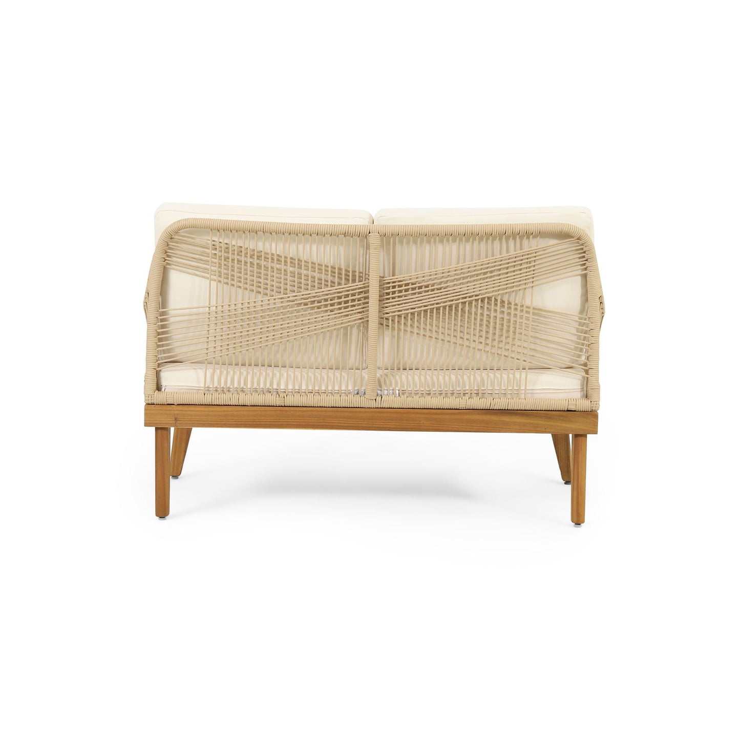 Hueber Outdoor And Rope 4 Seater Chat Set With Cushions - Teak