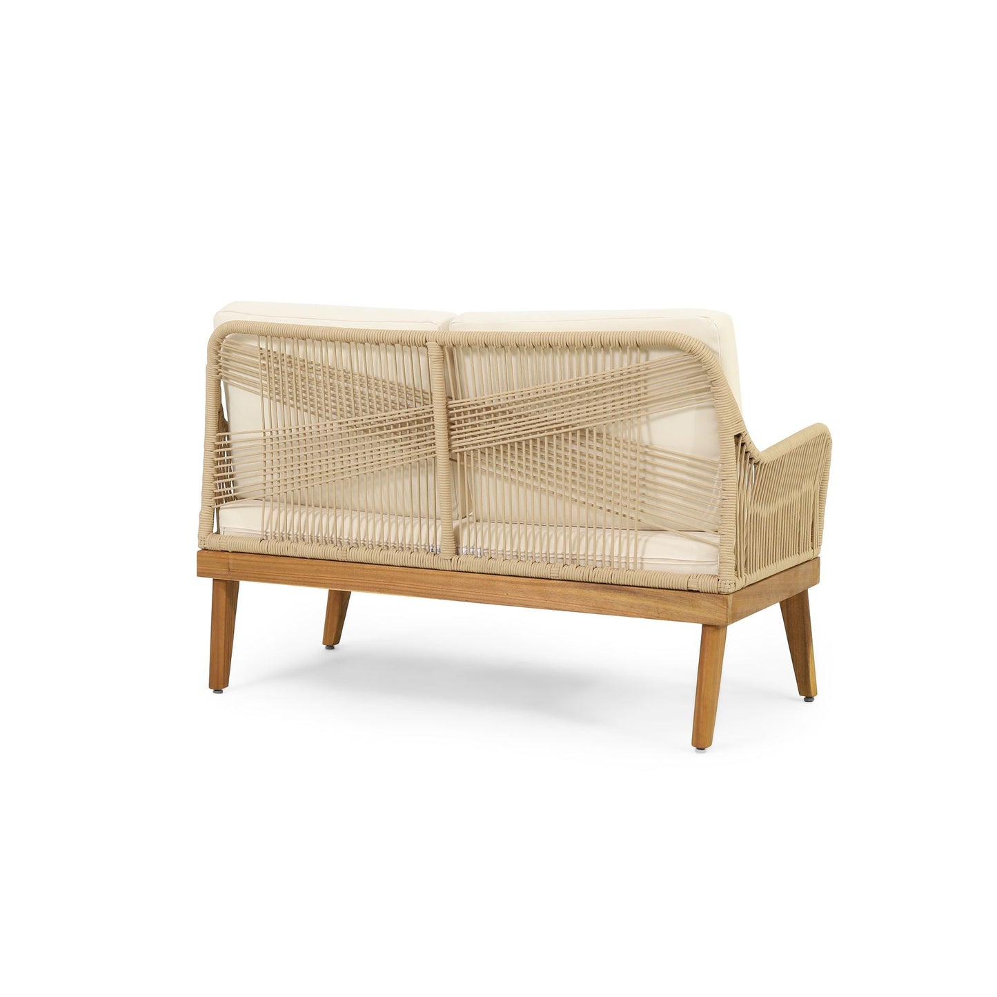 Hueber Outdoor And Rope 4 Seater Chat Set With Cushions - Teak
