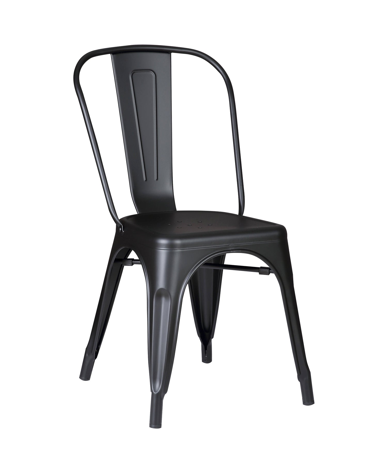 Set of 4 Stackable Metal Dining Chairs