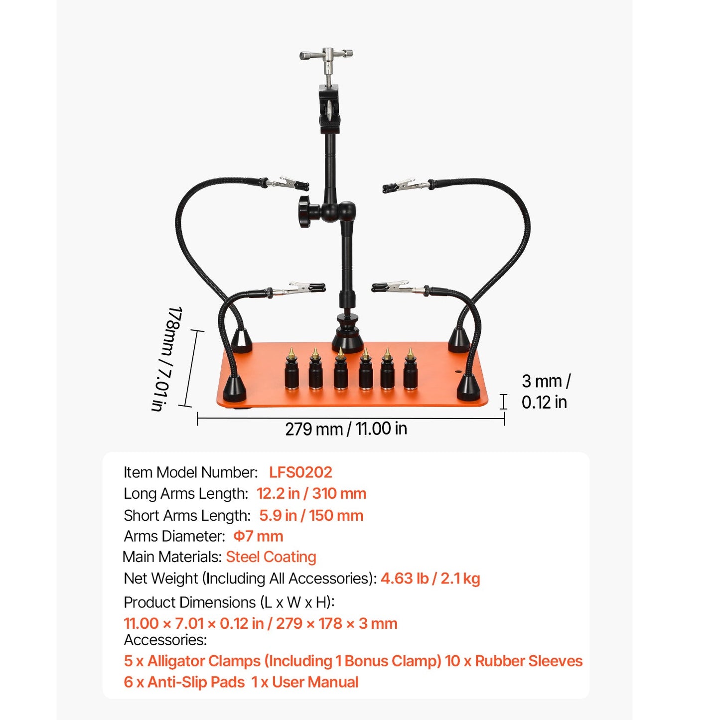 Magnetic Helping Hands Soldering Station Hot Air Gun Holder 6 PCB Holders