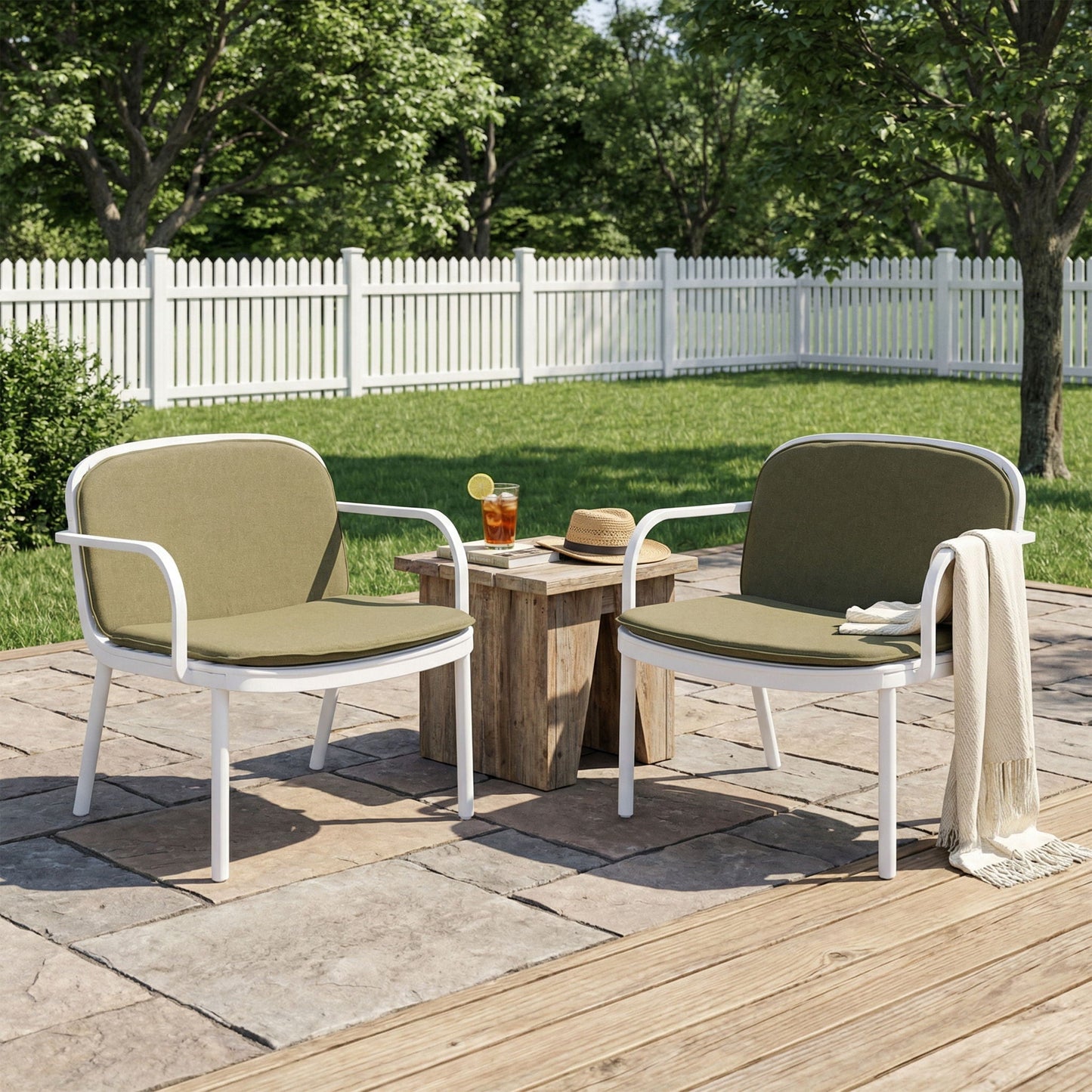 Luna Outdoor Club Chair Set of 2