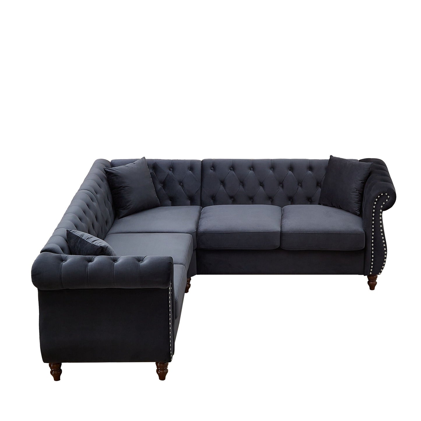 Streamline Modern L-Shaped Corner Sofa