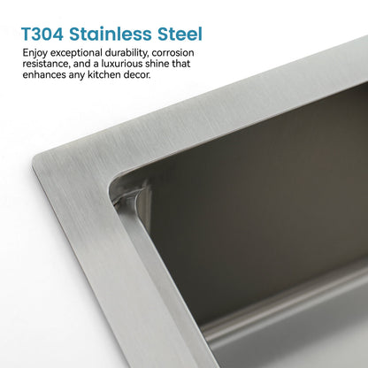 Stainless Steel Kitchen Sink, 30″x19″ Single Bowl, Undermount