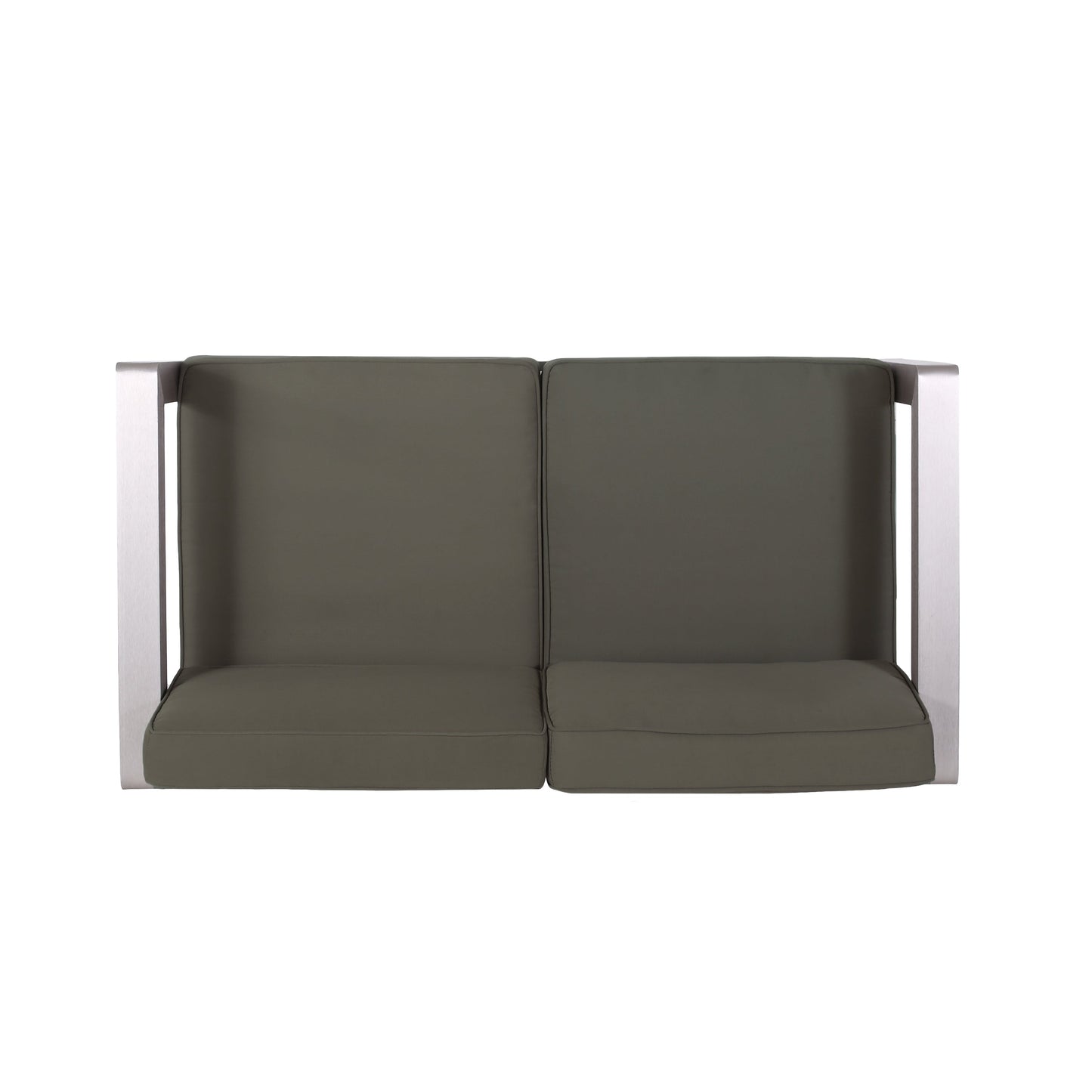 Outdoor Aluminum Loveseat – Low-Profile Patio Seating with Deep Cushions