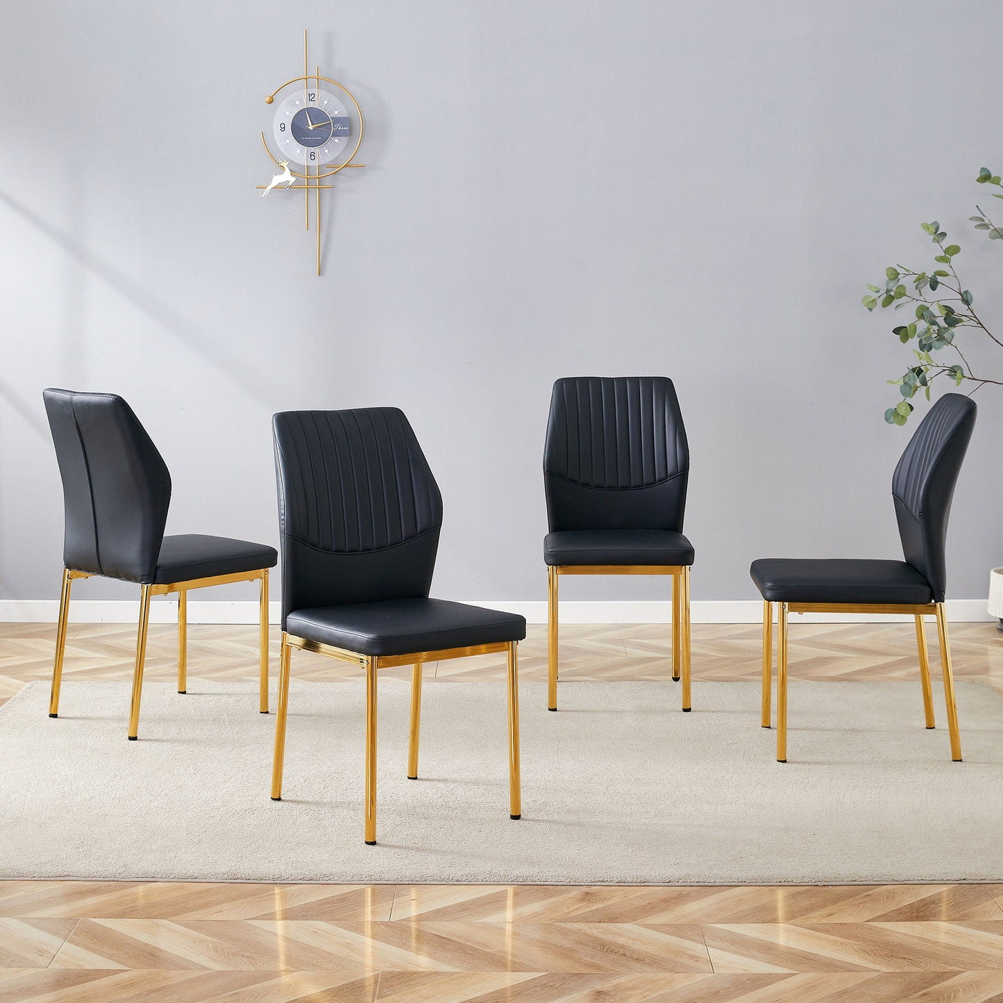 Luxury Simple Chair With Metal Leg