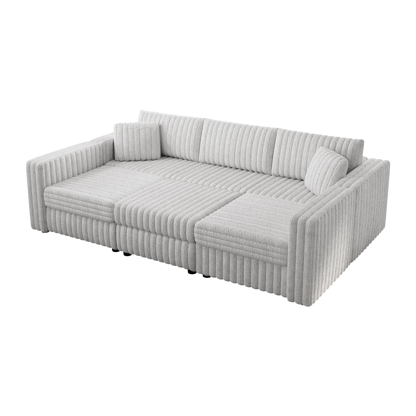 106.3" U-Shaped 6-Person Sofa with Ottoman