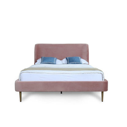 Heather - Upholstered Bed With Curved Headboard