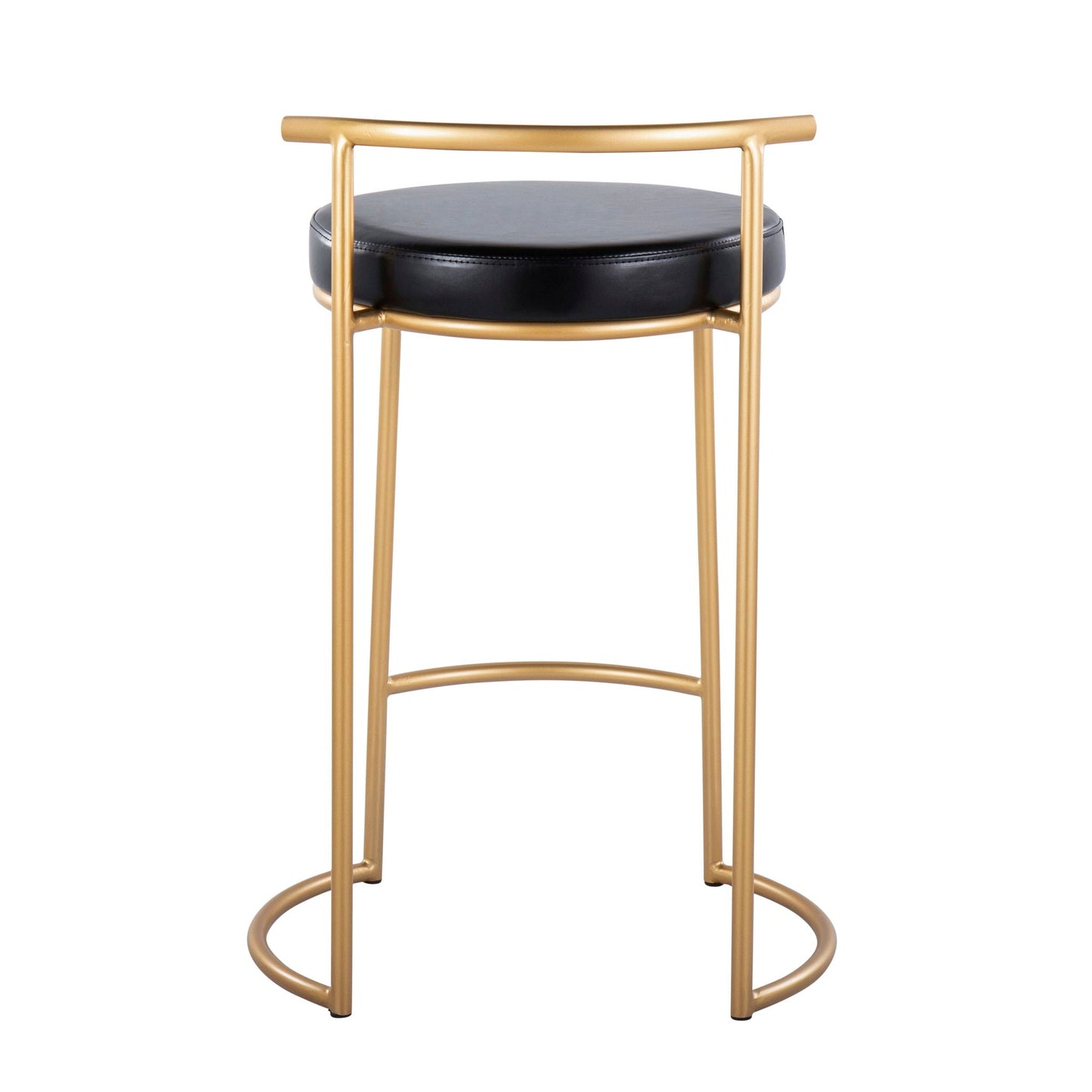 Fuji - Round Contemporary Fixed Height Counter Stool (Set of 2)