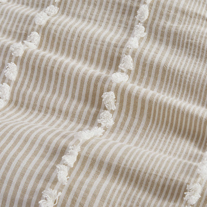 Full/Queen 3 Piece Cotton Yarn Dyed Comforter Set