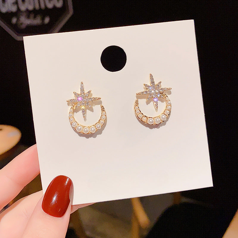 Moon Star Earrings Stud Earrings for Women