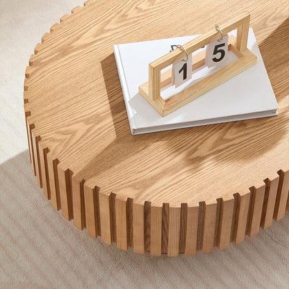 43.7 Inch Modern Handcrafted Drum Coffee Table