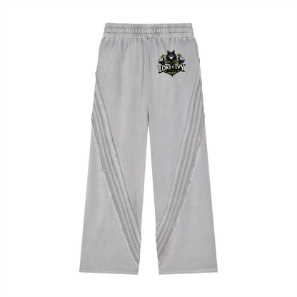 Loki & Ivy Snow Washed Tape Raw Edge Sweatpants