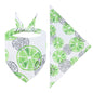 Cross-border New Cartoon Cute Pet Triangle Fresh Fruit Polyester Printed Cat And Dog Saliva Towel Scarf Wholesale