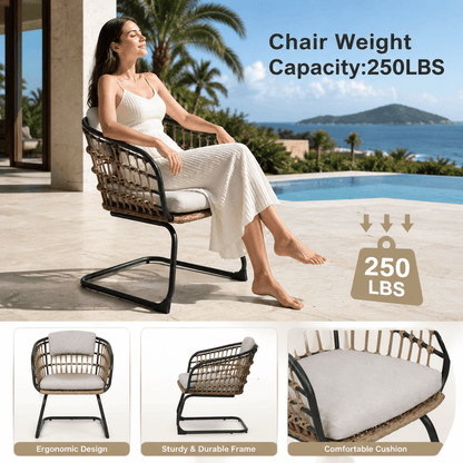 Wicker Dining Chair Set of 2