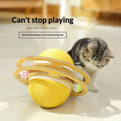 Cat Toy Cat Scratching Ball That Doesn'T Shed Easily, Spinning Bell Ball, Cat Self-Entertainment Toy, Cat Teasing Ball, Boredom-Relief Pet Supplies