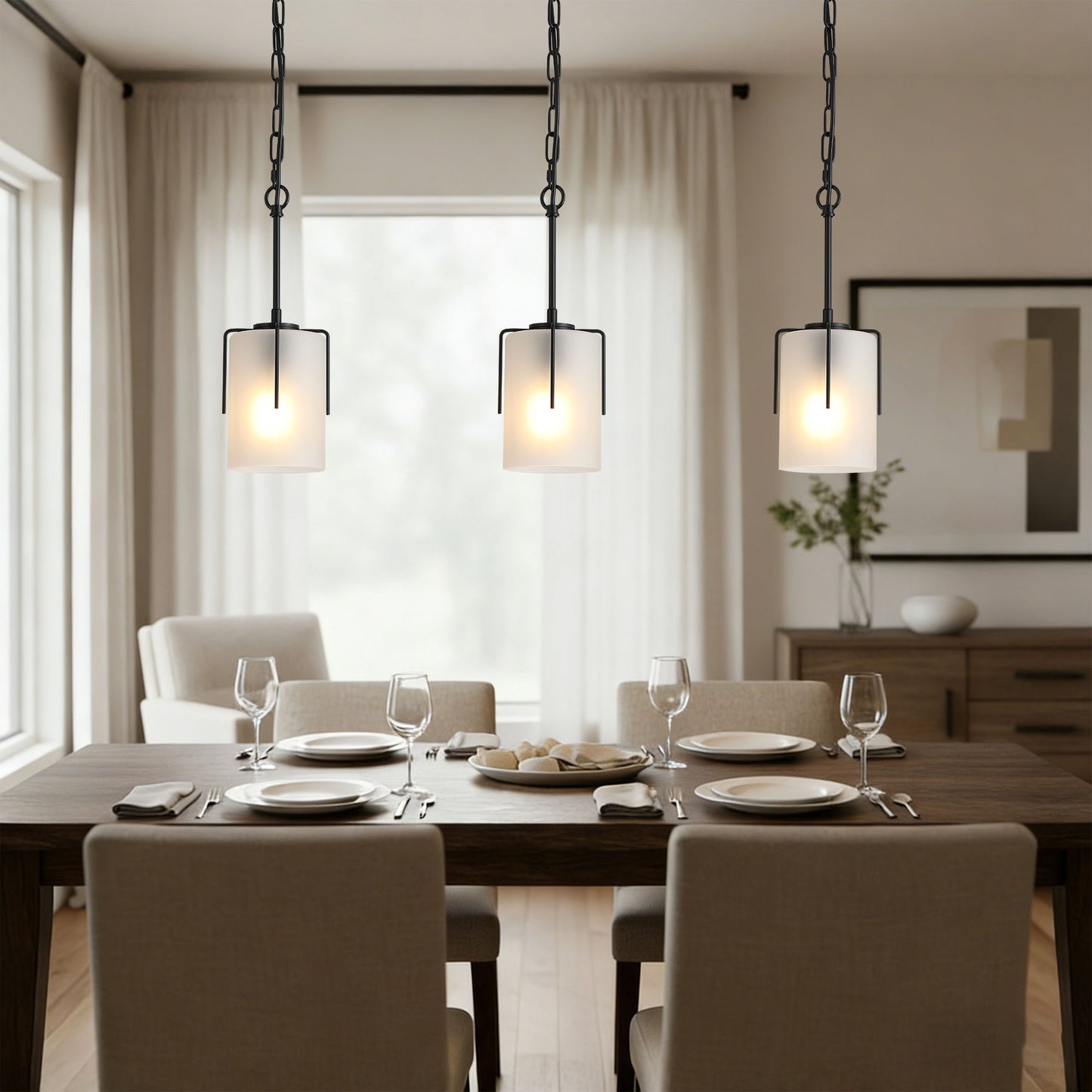 Adjustable Cylindrical Pendant Light