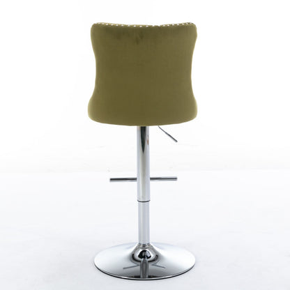 Swivel Adjustable Height Barstools Set of 2