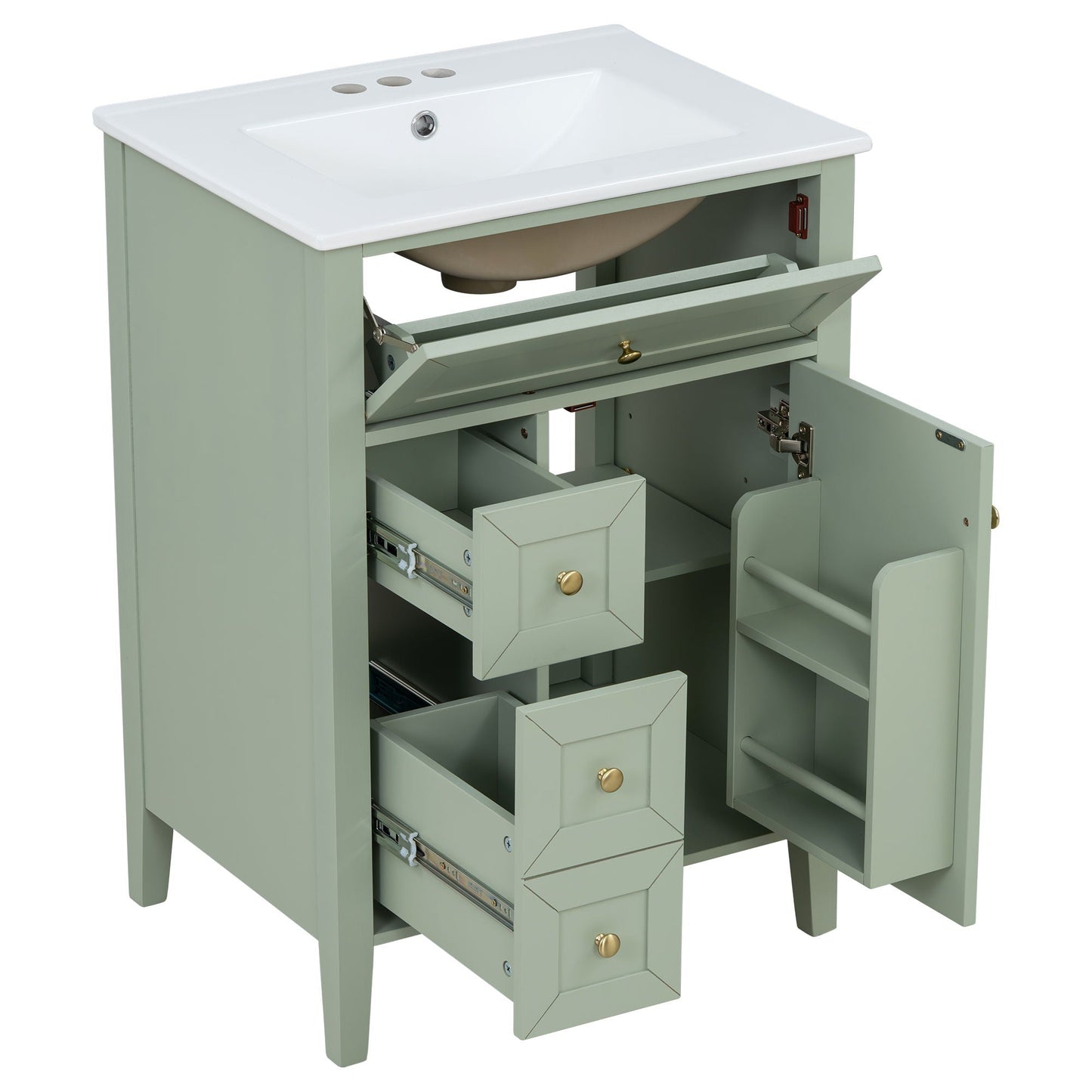 Bathroom Vanity With Sink, Soft Closing Cabinet