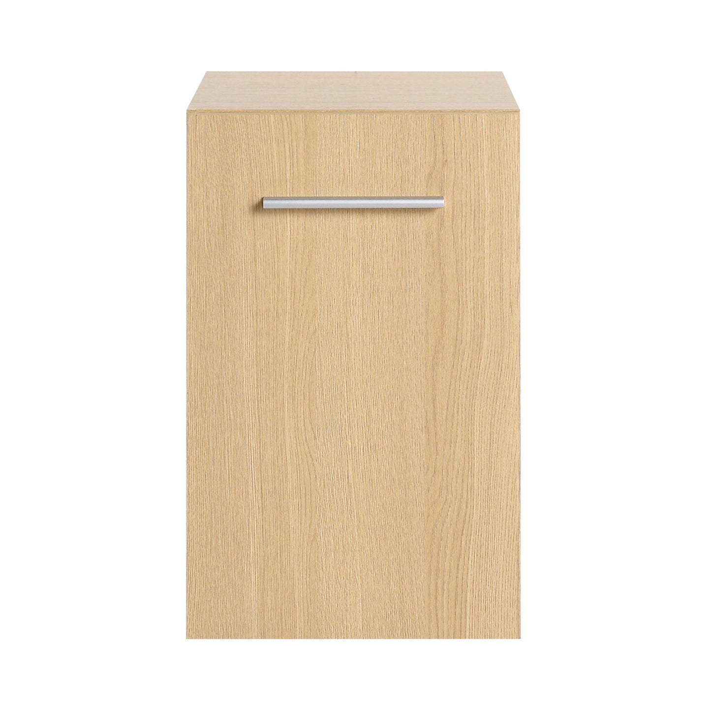 Floating Bathroom Vanity Single Door Base Cabinet, Wall Mounted Storage - Light Oak