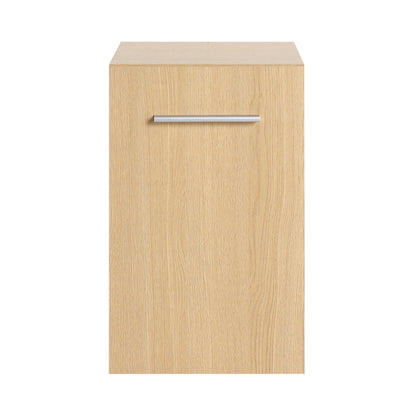 Floating Bathroom Vanity Single Door Base Cabinet, Wall Mounted Storage - Light Oak