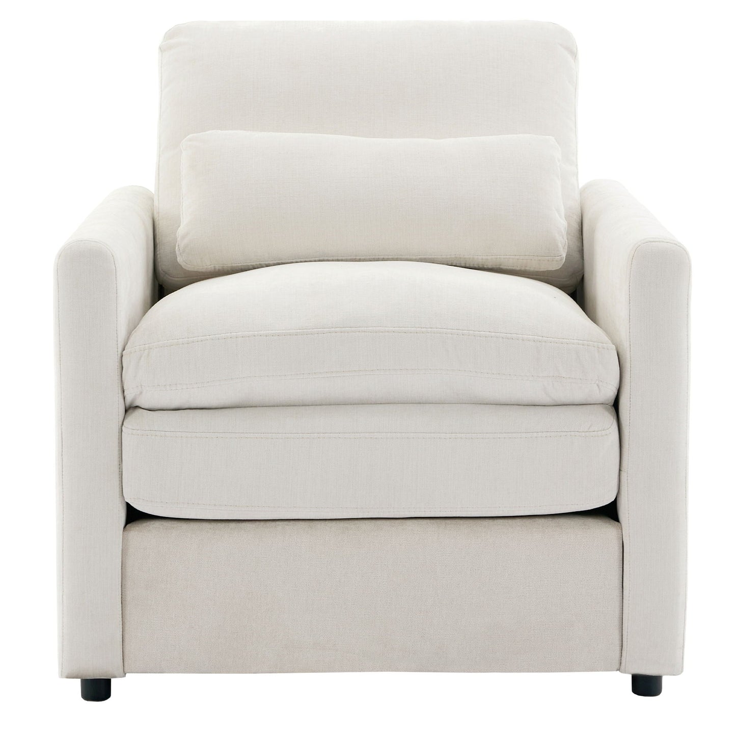 Cozy Upholstered Cushion Armchair For Living Room