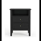 Fluted Nightstand With 2 Drawers