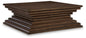 Hannodream - Square Cocktail Table - Warm Brown