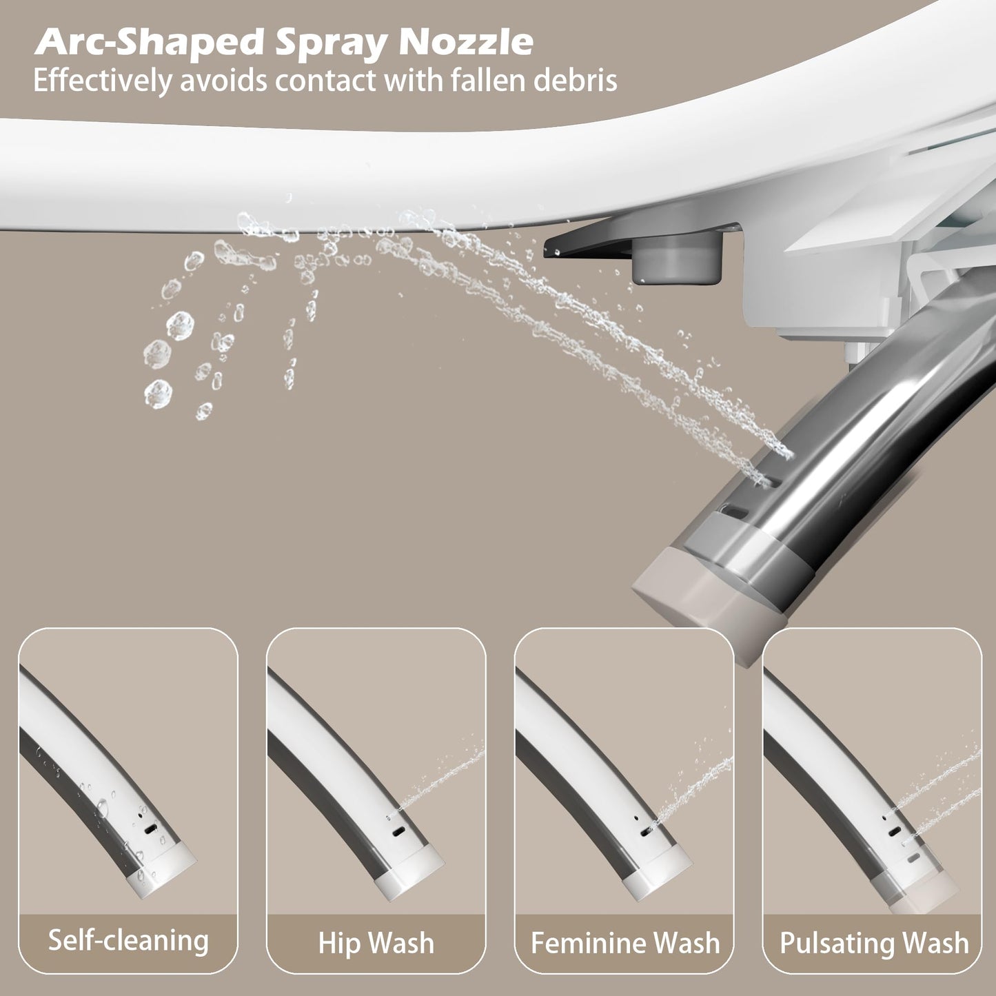 Smart Toilet with Built-In Bidet and Heated Seat