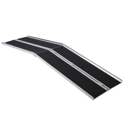 Portable And Foldable Wheelchair Ramp With Non-Skid Surface