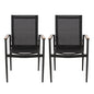 Barrister Dining Chair Set of 2 - Black / Natural