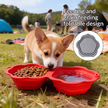 Foldable Silicone Dog Food Bowl For Pets
