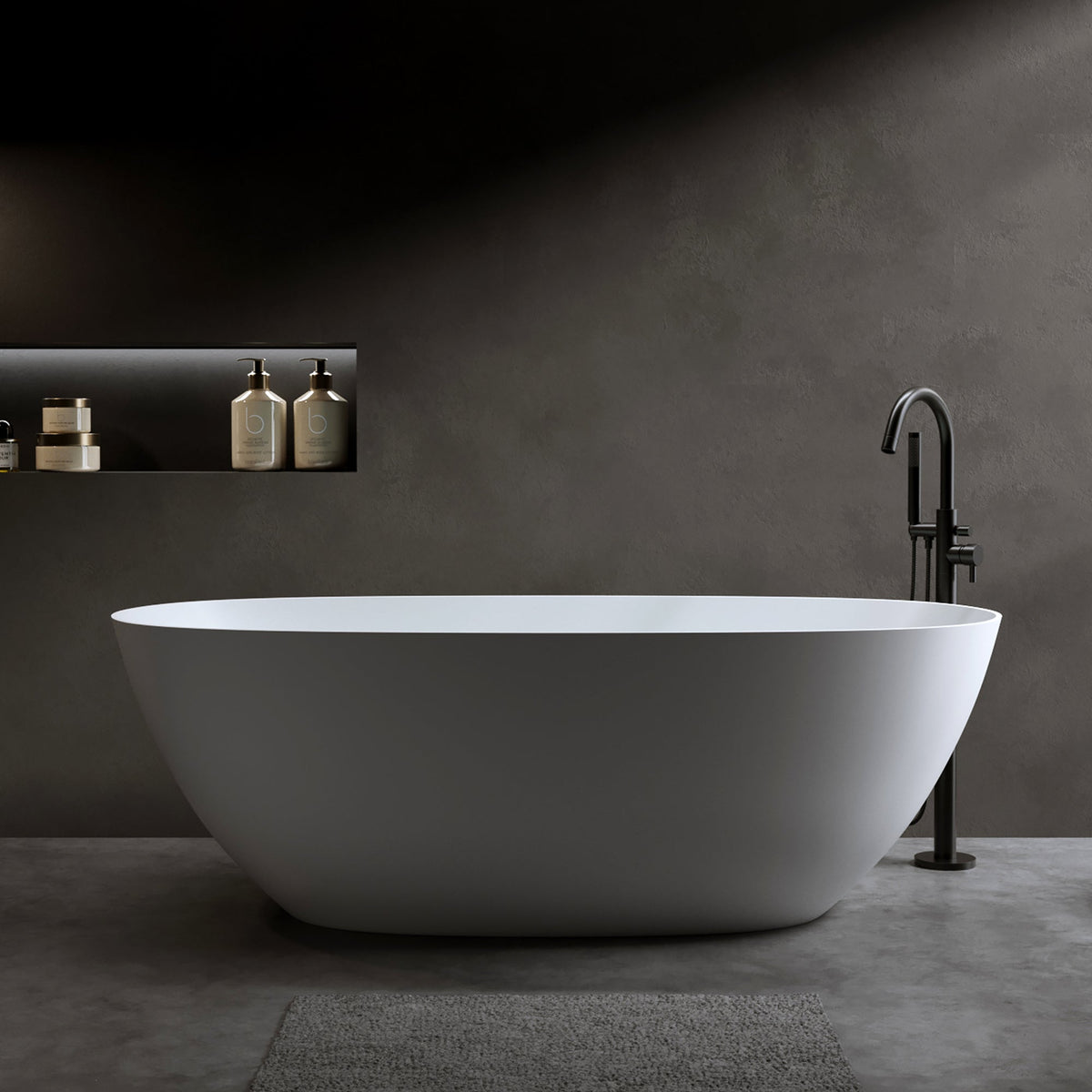 57" Solid Surface Matte Tub