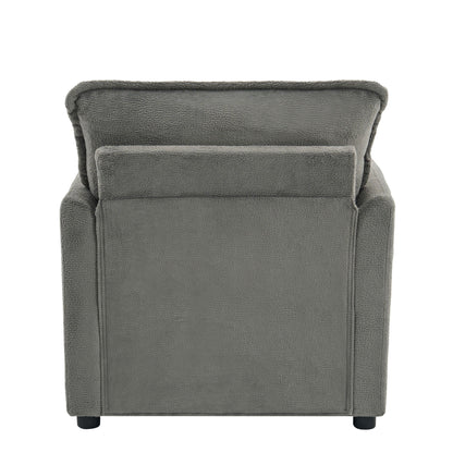 Modern Single Seat Accent Chair With Side Storage Pockets