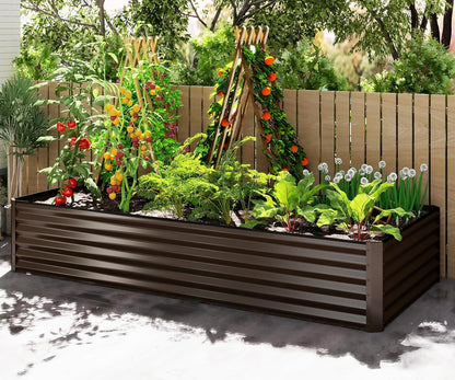 8x4x1.5 ft Galvanized Raised Garden Bed
