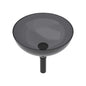 Artistic Tempered Glass Vessel Sink With Pop Up Drain