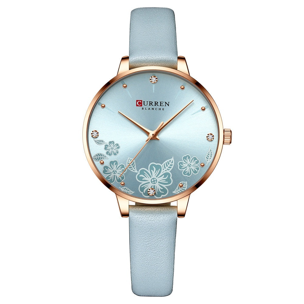 Women's Waterproof Casual Leather Small-Dial Watch