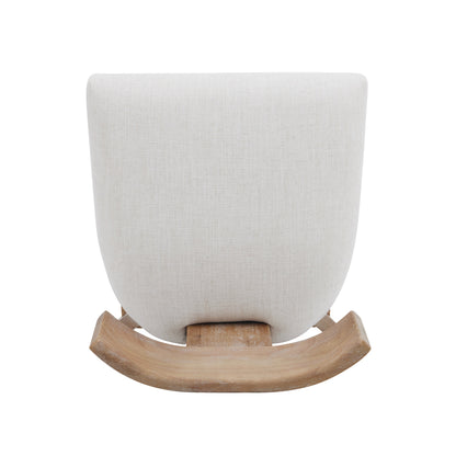 27" Upholstered Counter Stools Set of 2 with Solid Rubber Wood Frame