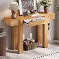 TREXM Rustic Minimalist Console Table with Hidden Drawer