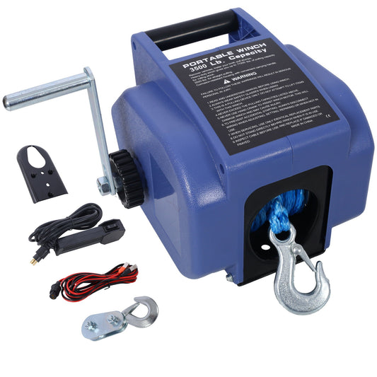 Reversible 12V Electric Trailer Winch for Boats up to 6000 lbs