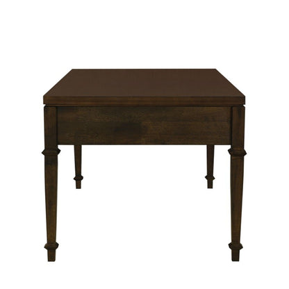 Fluted 2 Drawer Coffee Table - Brown